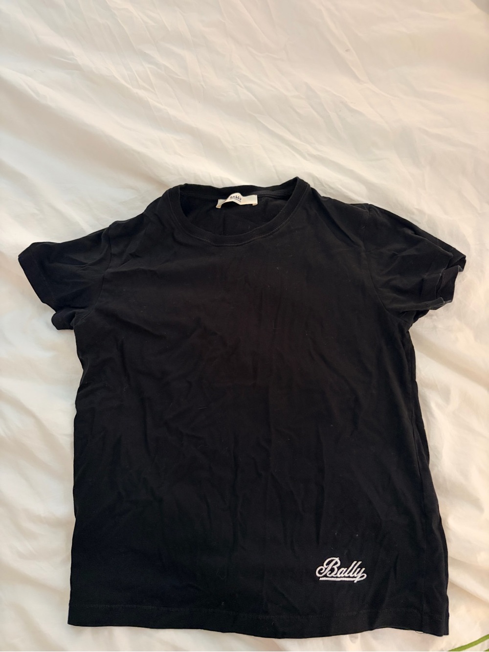 Bally Black Kids Short-Sleeve Logo Tee